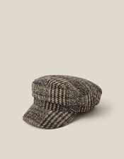 Myla Check Baker Boy Hat, , large