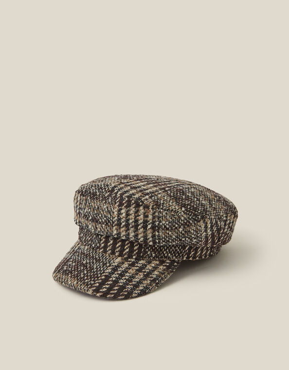 Myla Check Baker Boy Hat, , large