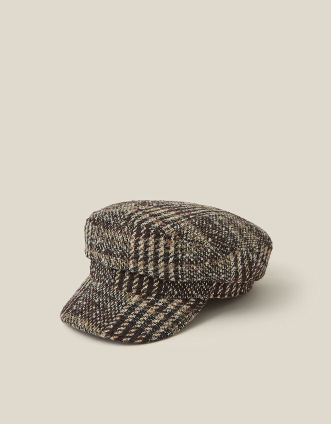 Myla Check Baker Boy Hat, , large