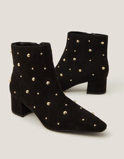 Talia Stud Ankle Boots, Black (BLACK), large