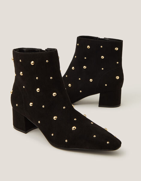 Talia Stud Ankle Boots, Black (BLACK), large