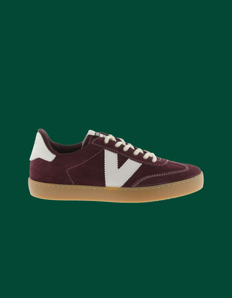Victoria Berlin Suede Trainers, Red (BURGUNDY), large