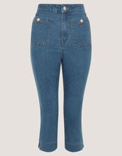 Cassie Capri Jeans, Blue (MID AUTHENTIC BLUE), large