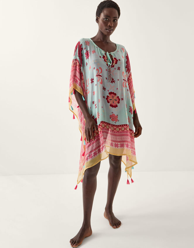 Abbie Floral Mini Kaftan, , large