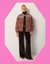 Maison Hotel Olivia Embroidered Paisley Print Jacket, Red (RED), large