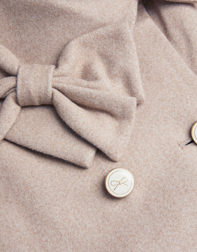 Bow Cape Coat, Camel (OATMEAL), large