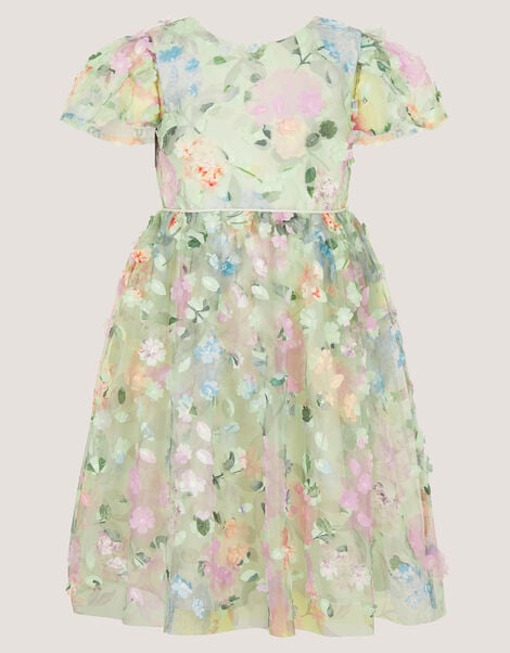 Eliza Floral Appliqu&eacute; Party Dress, Multi (MULTI), large