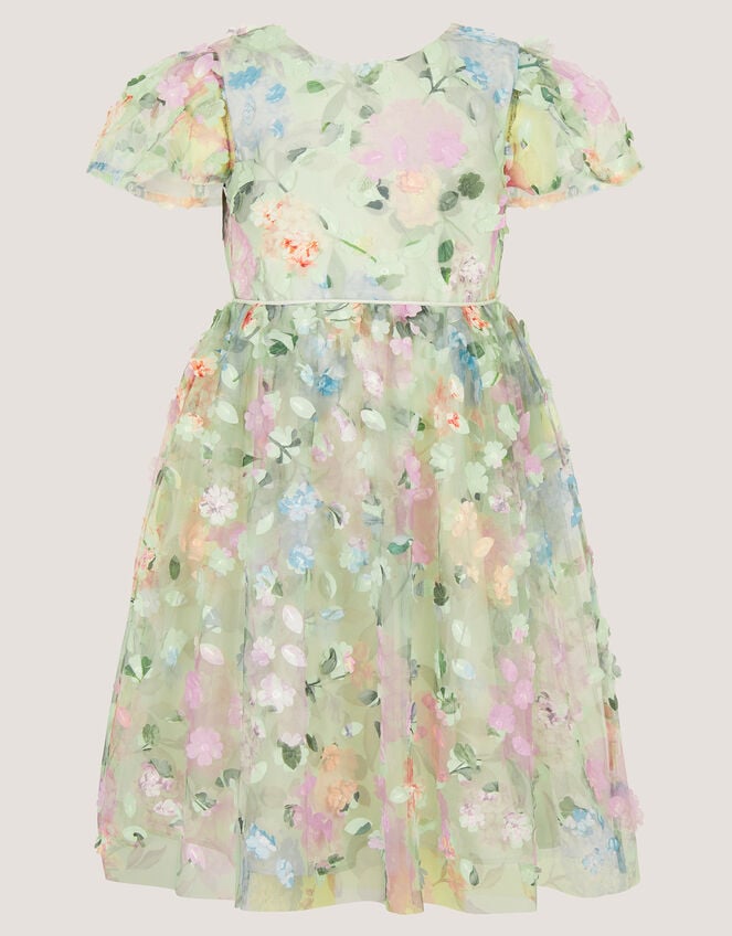 Eliza Floral Appliqu&eacute; Party Dress, Multi (MULTI), large