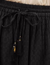 Nora Textured Cotton Balloon Trousers, Black (BLACK), large