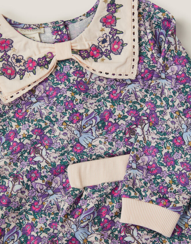 Baby Floral Sweatshirt & Joggers Set, Purple (PURPLE), large