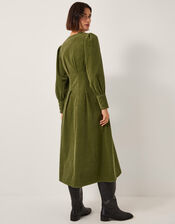 Morgan Blouson Fit & Flare Midi Dress, Green (GREEN), large