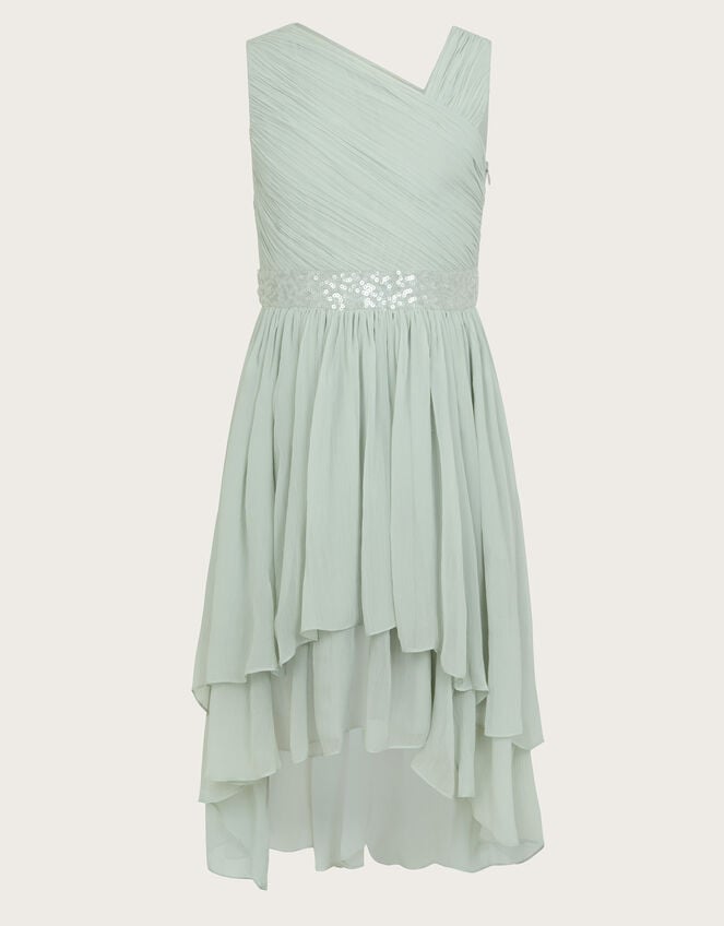 Abigail One-Shoulder Prom Dress, Green (SAGE), large
