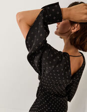 Margo Hotfix Midi Tea Dress, Black (BLACK), large