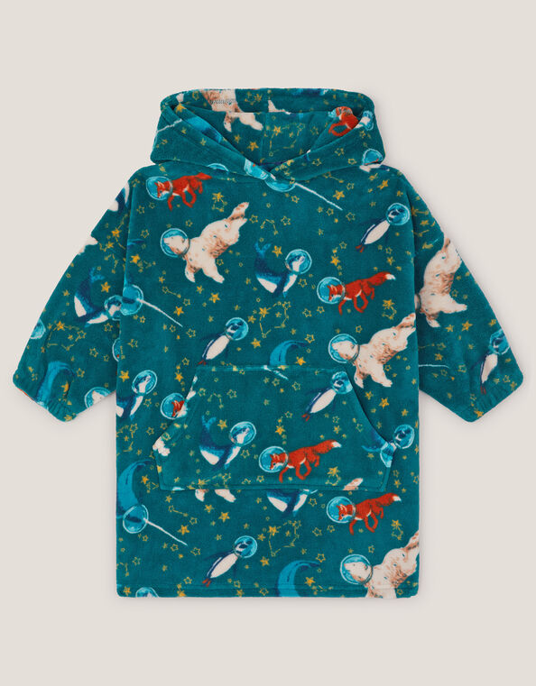 Space Animal Hoodie Pyjama Top, Green (GREEN), large