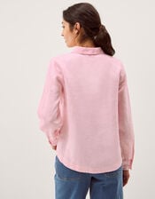 Riley Pintuck Linen Top, Pink (PINK), large