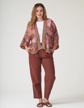 One Hundred Stars Giant Kantha Print Short Kimono, , large