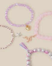4-Pack Ombr&eacute; Unicorn Beaded Bracelets, , large