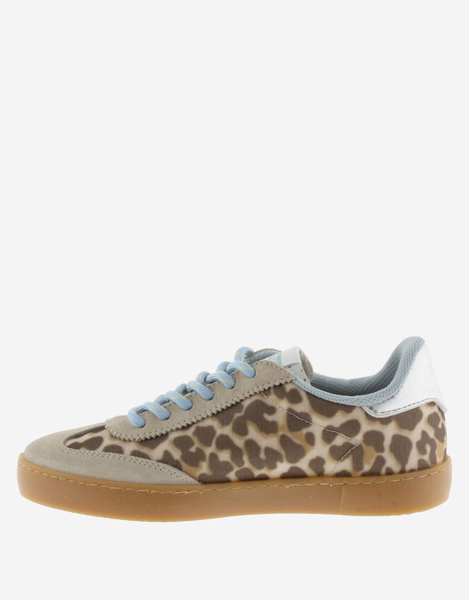 Victoria Berlin Leopard Print Trainers, Camel (BEIGE), large