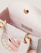 Bow Charm Lace Bag, , large