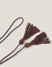 Suede Tassel Belt, , large