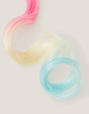 Rainbow Unicorn Fake Hair Clip, , large