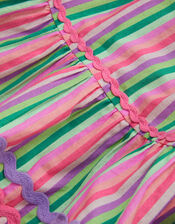 Stripe Top & Tiered Skirt Set, Green (GREEN), large