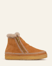 Laidback London Setsu Suede Ankle Boots, CHESTNUT, large