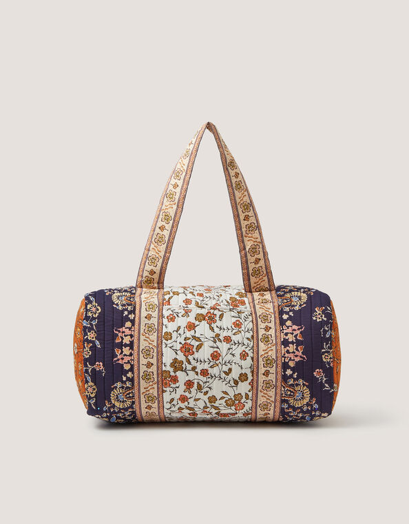Ines Floral Patchwork Quilted Weekend Bag, , large