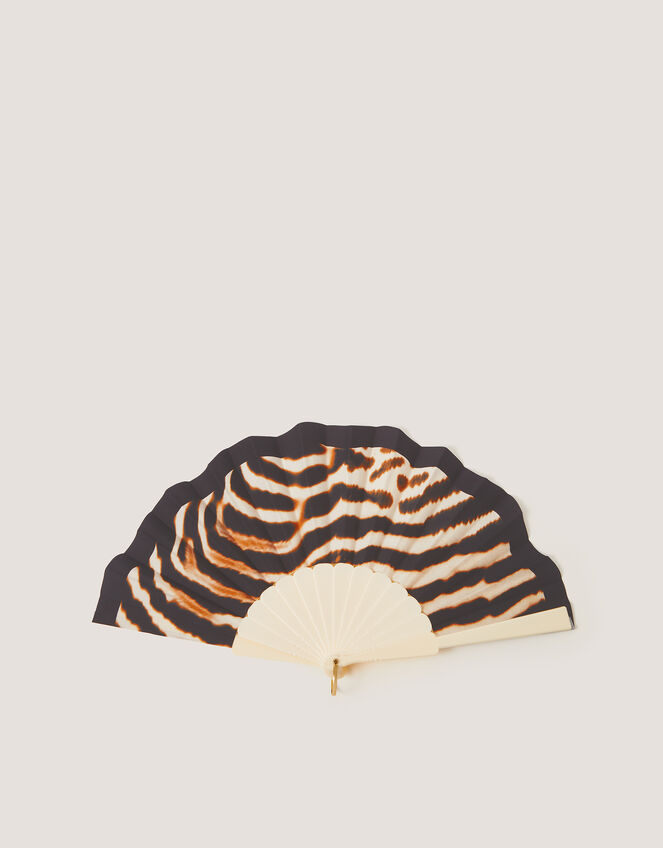 Annie Animal Print Foldable Fan, , large