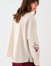 East Liya Embroidered Shirt, Camel (BEIGE), large