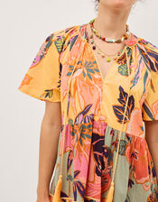 Carmen Floral Tiered Midi Dress, Multi (MULTI), large