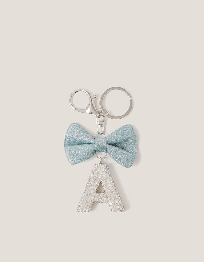 Bow Initial Bag Charm, Multi (MULTI), large