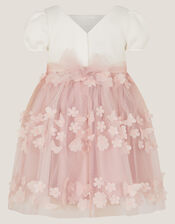 Baby Laura Appliqu&eacute; Flower Scuba Dress, Pink (DUSKY PINK), large