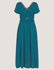 Sophia Embellished Midi Dress, Teal (TEAL), large