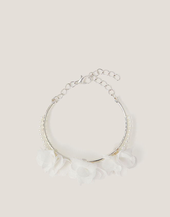 Flower Pearl Cuff Bracelet, , large