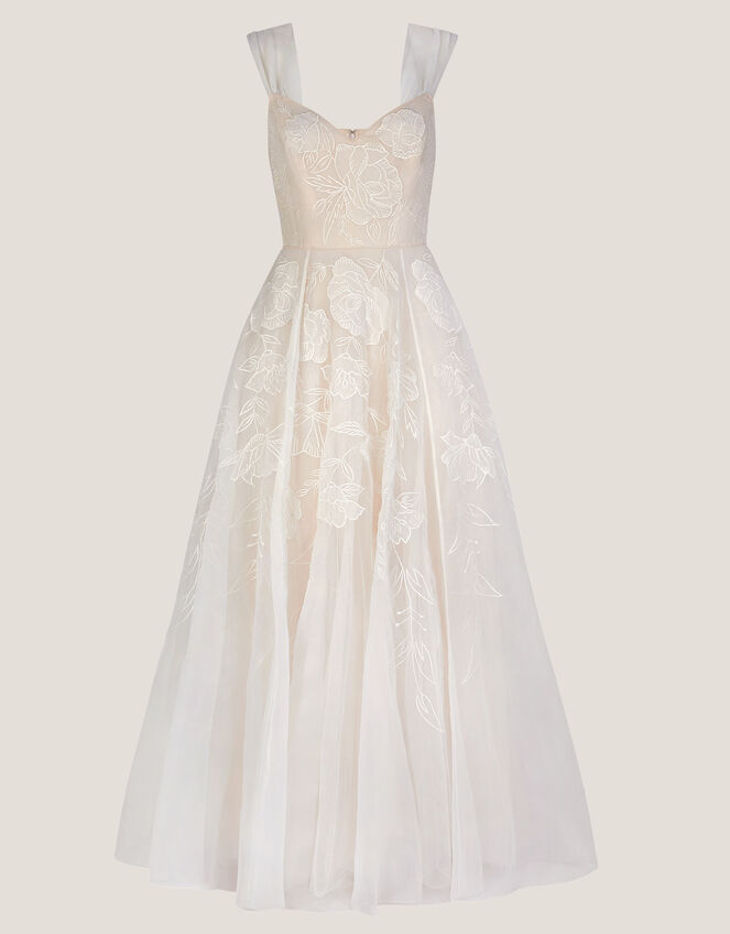 Rose Organza Maxi Wedding Dress, Ivory (IVORY), large