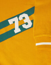 Varsity Stripe Sweatshirt, Yellow (YELLOW), large