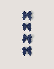 4-Pack Mini Bow School Hair Clips, , large
