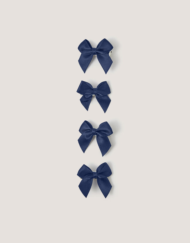 4-Pack Mini Bow School Hair Clips, , large