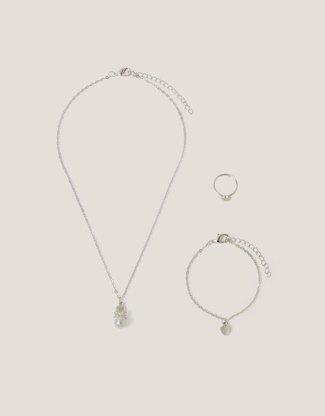 Pearl Heart Jewellery Set, , large