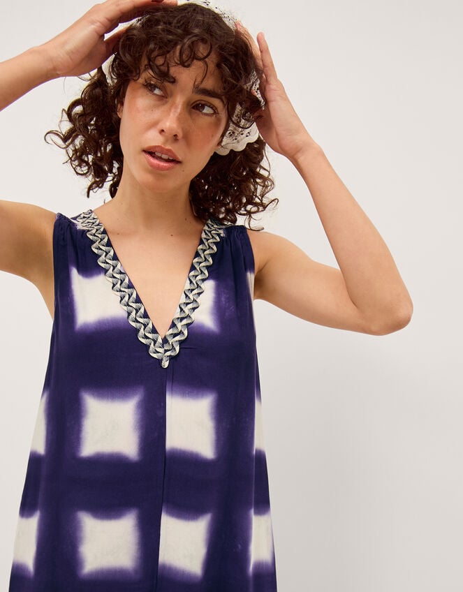 Halia Artisanal Tie-Dye Jumpsuit, Blue (NAVY), large