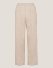 Lucy Regular Straight Leg Linen Trousers, Natural (NATURAL), large