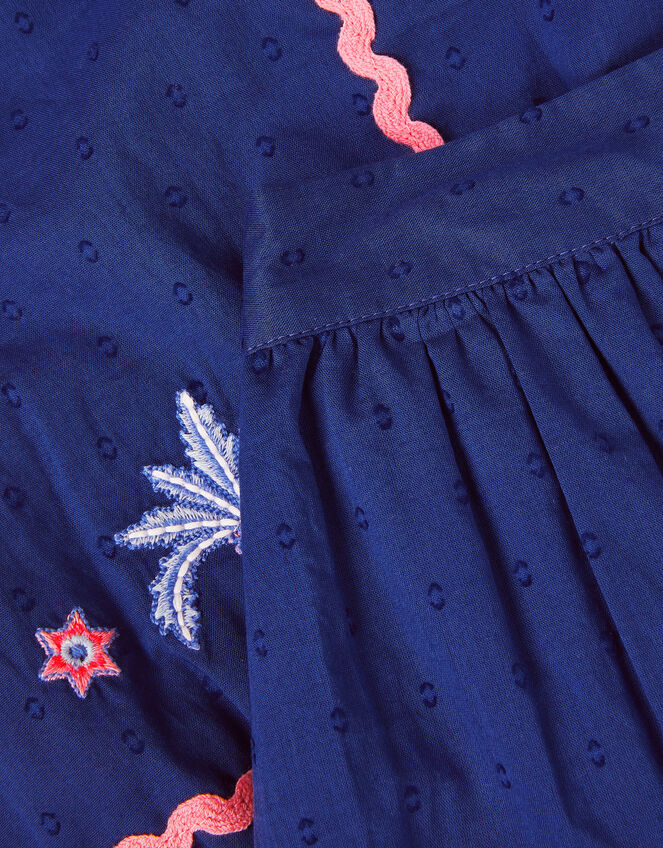 Coastal Embroidered Top & Skirt Set, Blue (BLUE), large