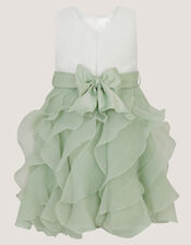 Baby Cancan Ruffle Party Dress, Green (SAGE), large