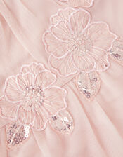 Leila Floral Embellished Party Dress, Pink (PALE PINK), large