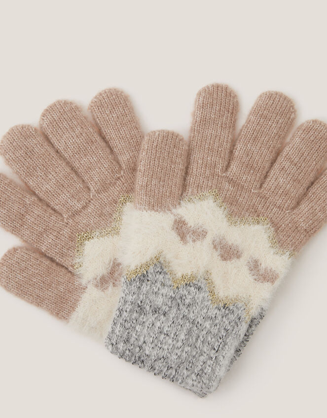 Fair Isle Heart Gloves, Multi (MULTI), large