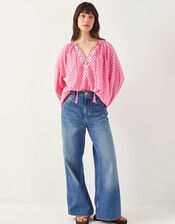East Millie Floral Print Top, Pink (PINK), large