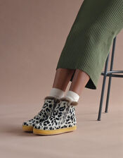 Laidback London Setsu Leopard Print Ankle Boots, Leopard (LEOPARD), large