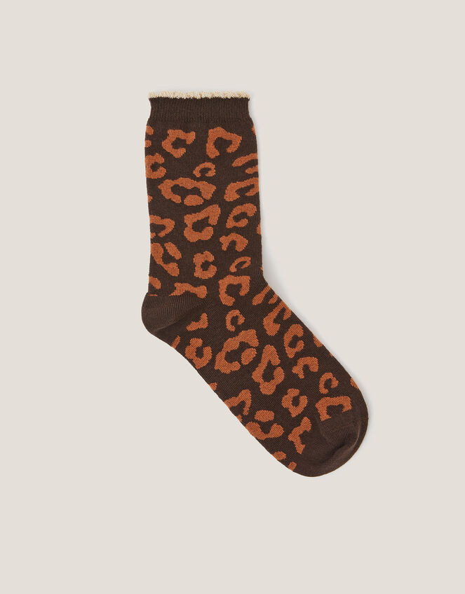 Leopard Print Socks, , large
