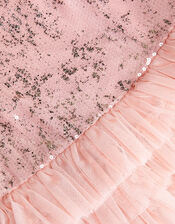 Sofia Sequin Ruffle Party Dress, Pink (PINK), large